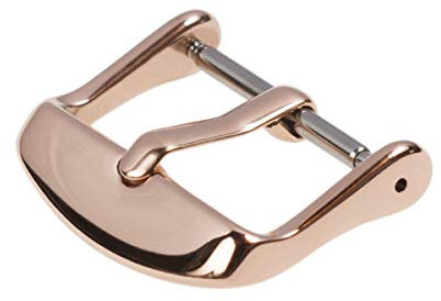 Archer Watch Straps - Boucles de bracelet de montre en acier inoxydable (Or Rose Poli, 19mm)