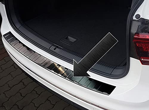 Ladekantenschutz Edelstahl schwarz Graphit kompatibel mit VW Tiguan II Typ AD1 Baujahre 01.2016-10.2023 3245036
