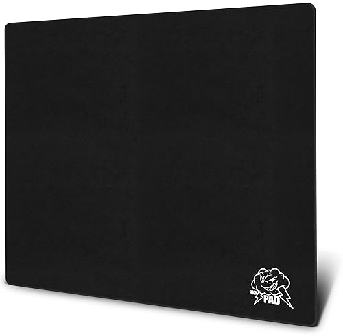 SkyPAD Glass 3.0 XL Gaming Mouse Pad with cloud Logo | Professional Large Mouse Mat | 400 x 500 mm | Black | Special glass surface with improved precision and speed