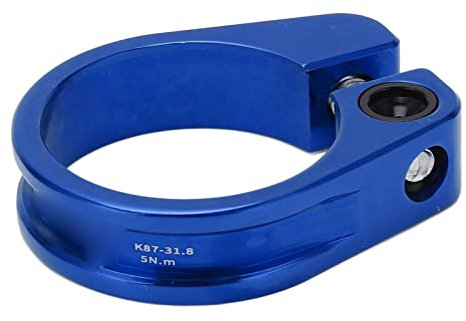 Socobeta Fahrrad-Sattelstützenklemme 31,8 mm Aluminiumlegierung Release Fahrrad-Sattelstützenklemme (Blau)