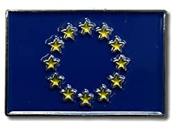 GBJUK EU European Flag Enamel Pin Lapel Badge with Butterfly Clasp Back