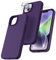 TOCOL 5 in 1 Cover per iPhone 14 Plus, 2 Pellicola Vetro Temperato + 2 Pellicola Fotocamera, Custodia per iPhone 14 Plus Silicone Liquido - Viola Scuro