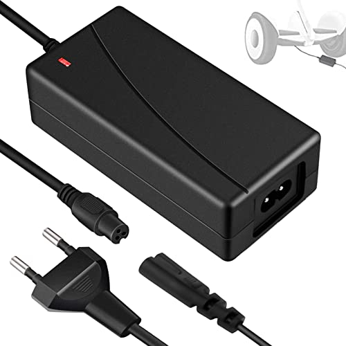 Cargador Patinete Electrico: 42V 2A 3 Pines Cargador Pour Patinete électrique Compatible Xiaomi M365 1S, Universal Cargador de Batería Patinetes para Accesorios Patinete xiaomi