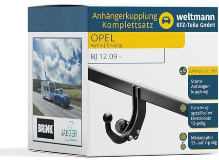 JAEGER 42150301 Anhängerkupplung Freischaltung nicht erforderlich Kompatibel mit OPEL ASTRA J