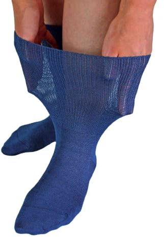 Dr.Socks Ohne Gummi Ödem Socken Herren und Damen | Extra Weite Bambus Diabetikersocken für Geschwollene Füße