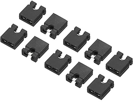 sourcing map 2.54mm Jumper Caps Standard Circuit Board Jumper Cap Shunts Short Circuit Connection Pin Blocks, Black Pack of 200