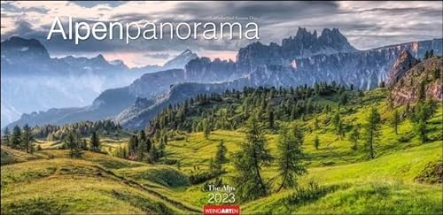 Alpenpanorama - Kalender 2023 - Weingarten-Verlag - Fotokalender im Panoramaformat - Wandkalender mit fantastischen Landschaftsfotos - 68 cm x 33 cm