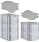 PROREGAL SparSet 5x Eurobox NextGen Grip mit Auflagedeckel & 4 gelben Schiebeschnappverschlüssen, HxBxT 32x40x60cm, 65 L, Grau, Griffe geschlossen, Eurobehälter, Transportbox