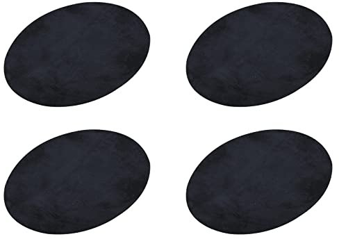 sourcing map 4 Stück Ellbogen Knie Bügeleisen Stoff Patche Reparatur Oval Dunkel Blau für Kleidung Handwerk Reparatur Kit Rucksack Schuhe Dekoration