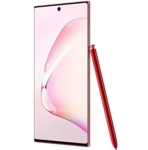 Samsung Galaxy Note 10 Smartphone sans étiquette 15,9 cm (6,3 pouces) 256 Go de mémoire interne, Android 9 to 12 - Version allemande (256 Go - 4G, rouge)