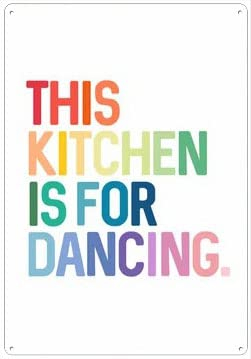 Kreatives Blechschild This Kitchen is for Dancing Classroom, Vintage-Wanddekoration, Retro-Kunst, Blechschild, lustige Dekorationen für Zuhause, Bar, Pub, Café, Bauernhof, Zimmer, Antiquitäten,