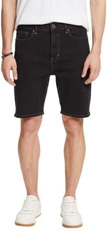 ESPRIT Herren 994ee2c303 Jeans-Shorts, 911/Black Dark Wash, 28W