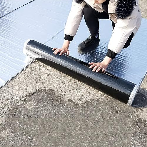 Bitumen Abdichtungsband Selbstklebendes Aluminum Wasserdichtes Klebeband Hitzebeständiges Alufolie Dichtband Reperaturband für Dachleckage,Oberflächenriss,Fensterbankspalt,Anpassbar (0.1x10m)