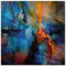 ARTland Wanddeko Glasbilder Wandbild Glas Bild einteilig 40x40 cm Quadratisch Abstrakte Kunst Traum Kaskaden Wasserfall Collage Licht Farbe U4UL