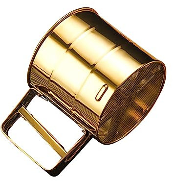 Zerodeko Tamizador De Harina De Acero Inoxidable 15.5X10.5Cm Filtro De Azúcar Y Polvo De Almendra Ideal Para Repostería Y Cocción Fácil De Limpiar Y Almacenar