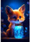DPHERO Fuchs Diamant Painting Bilder für Erwachsene Kinder,5D Baby Fuchs Diamond Painting Set,DIY Strass Bilder Traumland Diamant Kunst Kits,Runde Steine Diamant Painting für Zuhause Dekor 30x40 cm