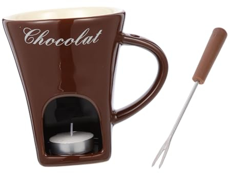 PRETYZOOM 1 Jeu Fondue au Chocolat ustensile de Cuisine Outil Cuisine Tasse à Fondre au Chocolat caquelon à Fondue Domestique Plats réchauds Appareil à Fondue Chocolat fondu
