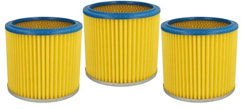 vhbw 3x Faltenfilter Ersatz für Kärcher 6.904-170.0 | 6.904-042.0 für Staubsauger - Patronenfilter, Blau Gelb
