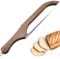 NiHome Wooden Bread Bow Knife with Sharp Stainless Steel Blade Adjustable Left or Right Hand Use, Comfortable Handle with Hanging Rope, Serrated Bread Slicer for Smooth Cutting Bread, Bagels, Fruits