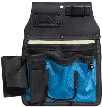 OX Tools Ultimative Tasche aus Leder und Nylon mit 10 Taschen, genarbtes Leder und Kevlar®-Verstärkungen