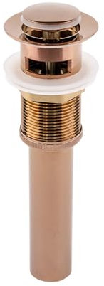 Piletta Lavabo Bagno con Troppopieno Oro Rosa Piletta Click Clack Universale Rimbalzo Acqua per Lavabo,oro Rosa