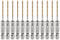 HARFINGTON 12 Stück 1/16 Zoll Sechskantschaft Bohrer 1/4 Zoll Titan Bohrer Set M35 Hochgeschwindigkeitsstahl Spiralbohrer 68 mm lang, voll geschliffen für Holz, Edelstahl, Metall, Kunststoff