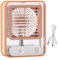 XLWLLNJ Ventilatore Nebulizzatore Silenzioso con Luce LED Integrata, Arancione