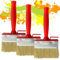3 PCS Shed & Fence Block Paint Brush,100mm Medium Size Paint Brush for Walls Limewash Furniture Smooth Application