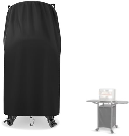 Pizza Oven Cover, Fits Solo Stove Pi Pizza Oven and Cart, Heavy Duty Waterproof Pizza Oven Stand Cover, Outdoor BBQ Grill Cover, 25 Dia x 42 H