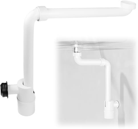 Sifón de ahorro de espacio de 1/4 pulgadas para el baño: LEKEFETO 360° ajustable sifón lavabo, sifón de cocina, desagüe de lavabo, sifón de ahorro de espacio, adecuado para fregadero de tubo