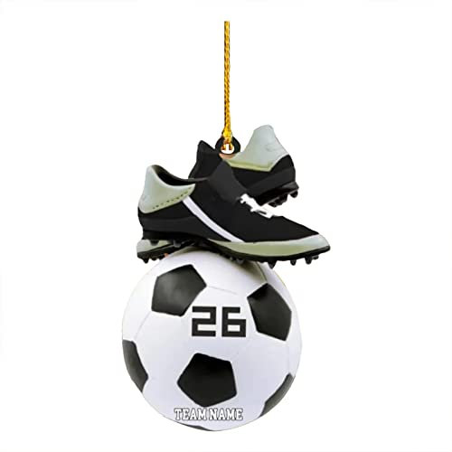 Mymyguoe Weihnachtsdeko Ein Fußball Weihnachtsschmuck 2024 Lustige 2D Acryl Christmas Ornaments Tree Decorations Weihnachtsbaum Schmukdeko Tannenbaumschmuck Anhänger Weihnachts Deko