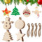 40 Pcs Wooden Christma Decoration 4 Style Wooden Christmas Hanging Ornaments Christmas Tree Decorations Wooden Baubles Christma Wooden Pendant for Xmas Tree Decorations