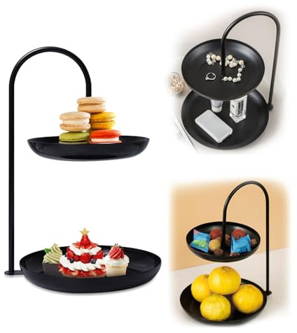 Tortenständer 2 Etagen Cupcake Ständer Muffin Ständer,Käseplatte für Hochzeit Party Geburtstagsparty Baby Duschen Kuchen Dessert Torten Etagen,Süßigkeitenständer,Schmuckständer,Edelstahl Kuchenständer
