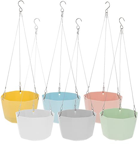 SUPVOX 1 Jeu Cache-Pot Suspendu rotin Plantes Doublure cintres Rail Jardiniere Plastique Pot de Fleur Plastique paniers décoratifs décor de Panier Suspendu Paniers Suspendus polypropylène