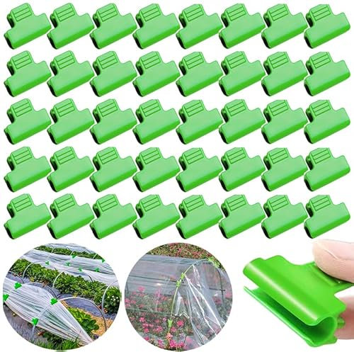 Wopanxye Lot de 40 colliers de serrage pour serre, cerceaux de jardin de 16 mm, clips pour plantes, extérieur de terrasse, filet, tunnel, cadre pour fixation de tubes en PVC, abris de filet d'ombrage