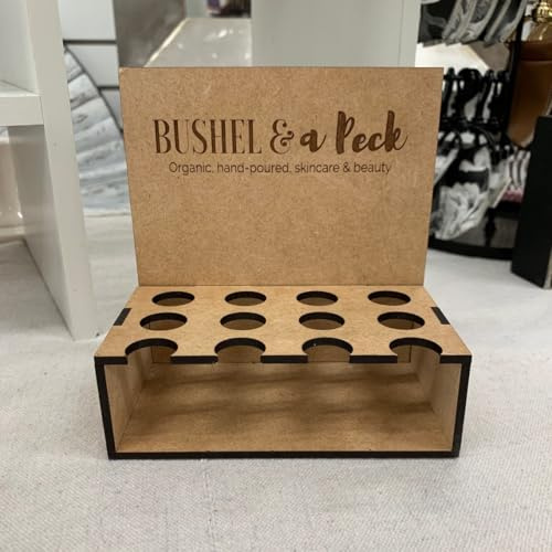 decal arts Lip Gloss Tubes and Essential Oil Shelf - Multipurpose Lipstick, Chapstick, and Lip Balm Holder, Essential Oil Holder, Retail Display Stand