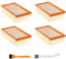 Filtro Aspiradora para Karcher Kit, 3 Piezas Filtro de Pliegues Plano, para Karcher 2.863-005.0 WD4/WD5/WD6/MV4/MV5/MV6 Filtro de Pliegues Plano, para Olores y Contra Polvo Fino