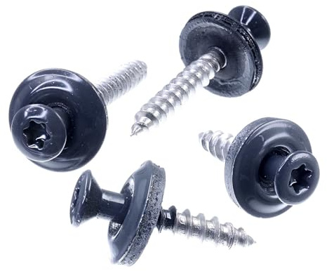 SECCARO Lot de 100 vis étanches 4,5 x 45 mm, RAL 7016 gris anthracite, acier inoxydable A2, rondelle d'étanchéité EPDM 15 mm, TX/six pans creux