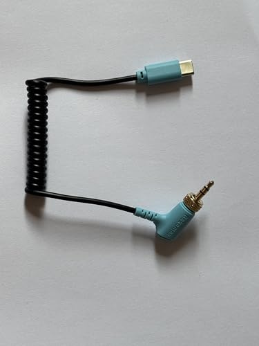 USB C to Locking 3.5mm TRS Microphone Cable for Rode, DJI Action,Movo, Comica, Deity & Other External Mic, Hollyland Lark M1/M2/MAX/150/M1/ MAX Duo DAC Coiled Cable & Android Devices with USB C Port