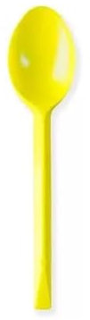 80 CUCCHIAI Colore GIALLO RIUTILIZZABILI posate colorate