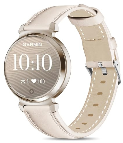 Lederarmbänder, kompatibel mit Garmin Lily 2, 14 mm, genarbtes weiches Schlaufenarmband, Schnellverschluss, verstellbares Armband für Lily 2 Classic/Active Smartwatch-Zubehör für Damen von Grace