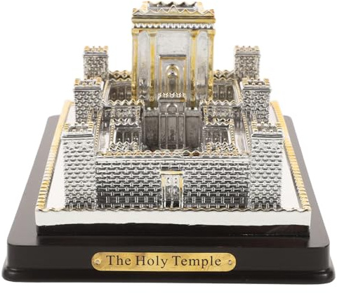Religiöses Tempelmodell aus Kunstharz Jerusalem für Schreibtischdeko | Detaillierte Schnitzereien, Einzigartiges Design, für Büro und Zuhause, Bedeutungsvolles Geschenk mit Besonderem Segen