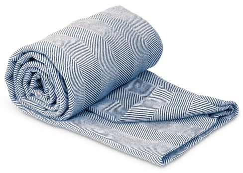 Yoga-Mad Horizon Yoga Blanket | 100% Cotton for Restorative Meditation, Pilates & Wellness | 4 Colour Options, 2m x 1.5m