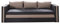 Schlafsofa Euforia Duo, Sofa Couch mit Bettkasten und Schlaffunktion, Modernes Bettsofa Schlafcouch, Polstersofa, Loungesofa Farbauswahl (Haiti 16 + Haiti 03)