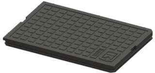 KESSEL Abdeckplatte aus PVC, Größe 2/3,Farbe: steingrau 30003W