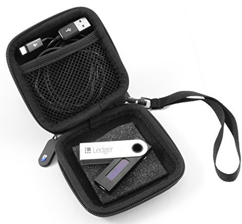 CASEMATIX Bitcoin Wallet Case Compatible with Ledger Nano X, S, Trezor Model T and BTC Crypto Wallet Accessories - Rugged and Padded