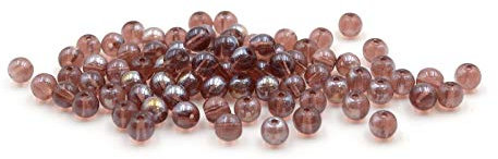 Vintageparts Perlen in Pflaume Holo beschichtet 4 mm 80 Stück DIY Schmuck Schmuck selber Machen