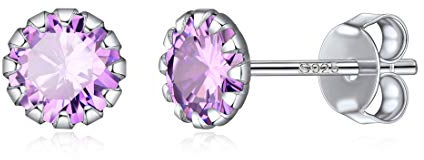 ChicSilver Damen-Ohrringe, Sterling-Silber 925, vergoldet, Stein, glänzend, Herzform, Ohrstecker und Chips, für Damen, Mädchen, Geschenk zum Geburtstag, Weihnachten, Valentinstag, Argent 925/1000,