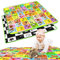 HUMBI Lern Kinder Baby Spielmatte, Krabbelmatte, Deutsches Alphabet, Buchstaben, ABC, Tiere, Zahlen, Schwarz-Weiß Kontrastbilder, EPE Schaumstoff, Doppelseitig, Rollbar, Abwaschbar, 180x150x1cm