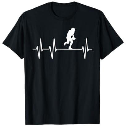 American Football Outfit Heartbeat Herzschlag Geschenk T-Shirt